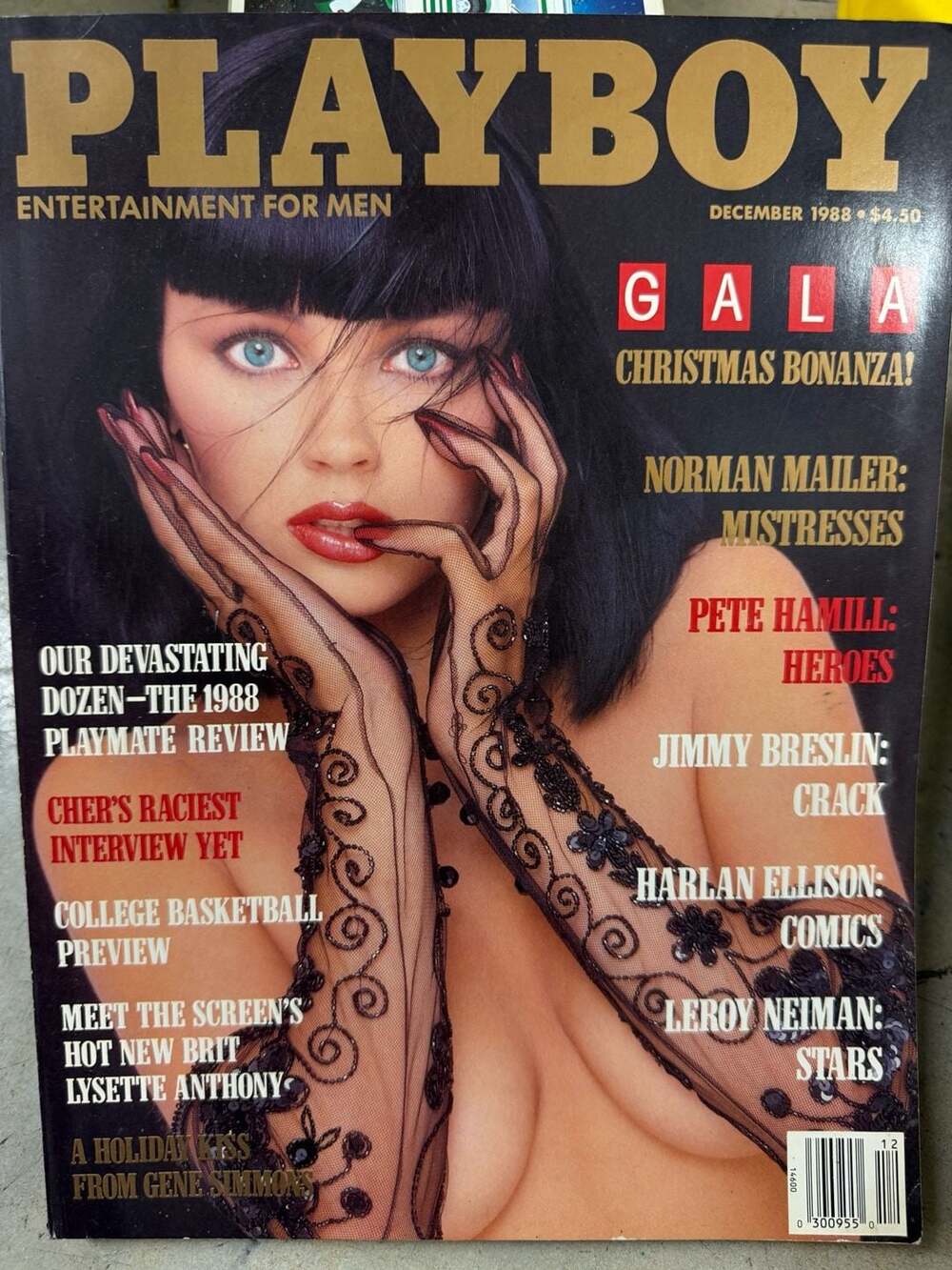 Playboy Magazine December 1988 Kata Karkkainen Cher Interview
